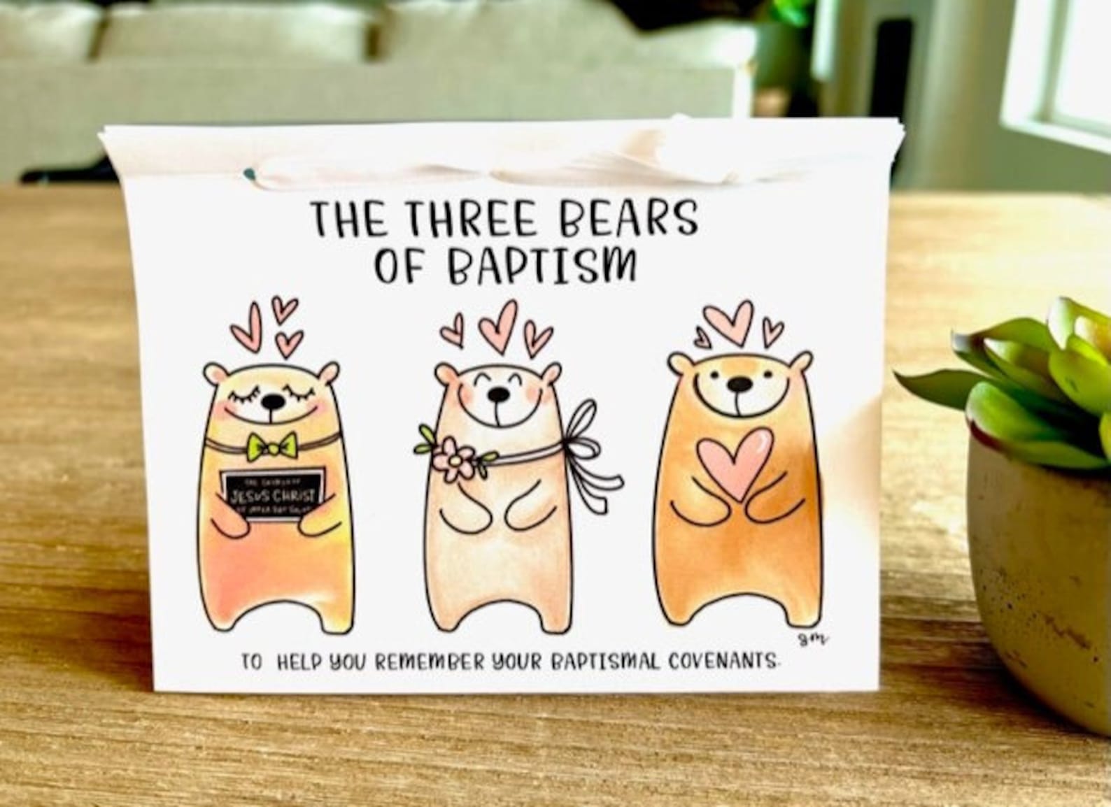 The Cutest Three Baptism Bears Printable for LDS Baptism Talk - Perfect ...