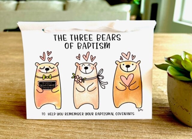 The Cutest Three Baptism Bears Printable for LDS Baptism Talk Perfect ...