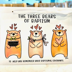 The Cutest Three Baptism Bears Printable for LDS Baptism Talk - Perfect ...