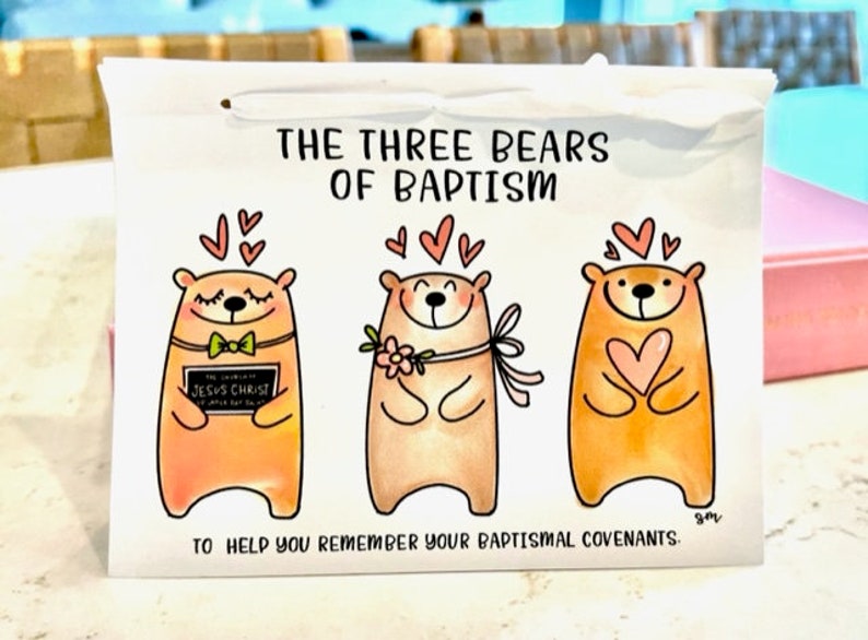 The Cutest Three Baptism Bears Printable for LDS Baptism Talk Perfect ...
