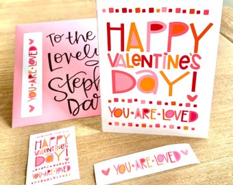 Valentine's Day Card and Valentine stickers printables. So cute and easy to print!