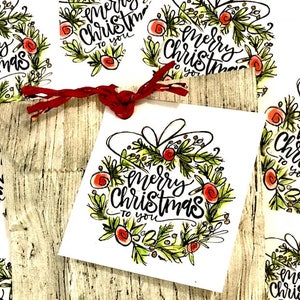Instant download, &quot;Merry Christmas to You&quot; gift tags, hand lettered digital download