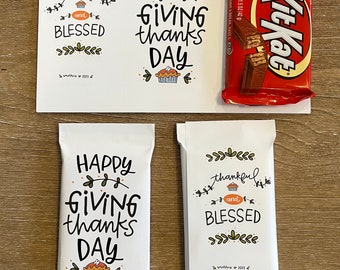Happy Thanksgiving Candy Bar Wrappers Printable! So cute!