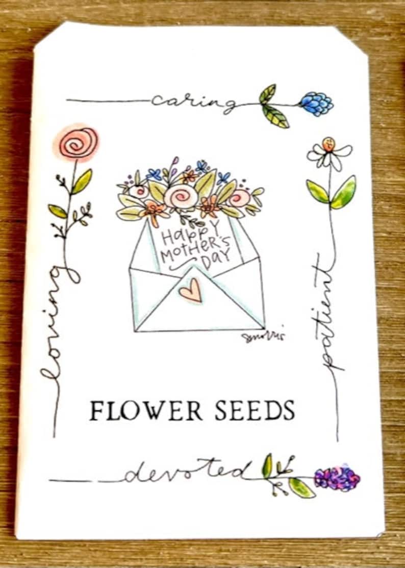 Mother's Day Flower Seed Packet Template Printable - Etsy