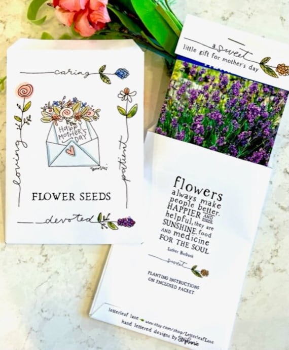 Mother's Day Flower Seed Packet Template Printable | Etsy