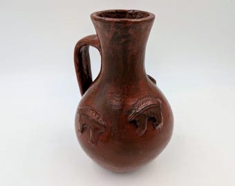 Faye Tso Diné Navajo Pottery Pitcher with Bears