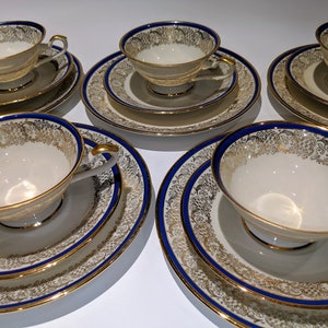 Seltmann Weiden Bavaria Teac Cup and Saucer Trio Sets (5)