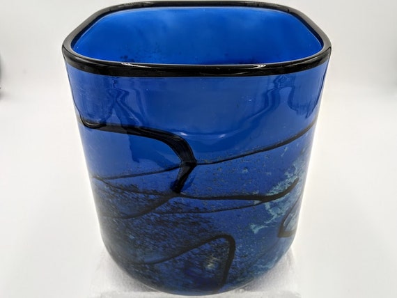 Large Signed Glass Vase by Ioan Nemtoi - Etsy