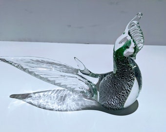Murano Green Glass Bird