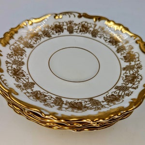 Coalport Hazleton Gold Rimmed Saucers (4)