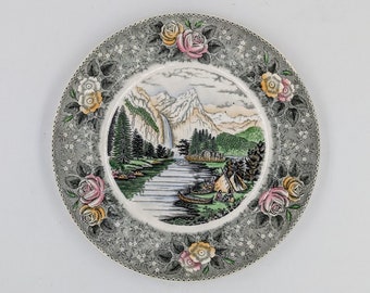 10 1/2” Yosemite Valley Plate by N. Currier for B. Altman