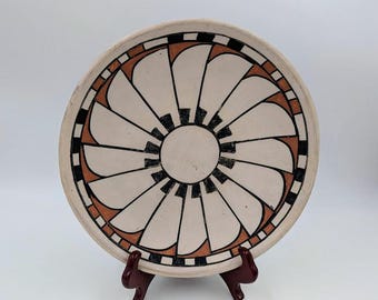 Carmelita & Carlos Dunlap San Ildefonso Pueblo Pottery Plate