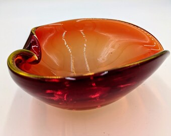 Venini Italian Art Glass Candy Dish