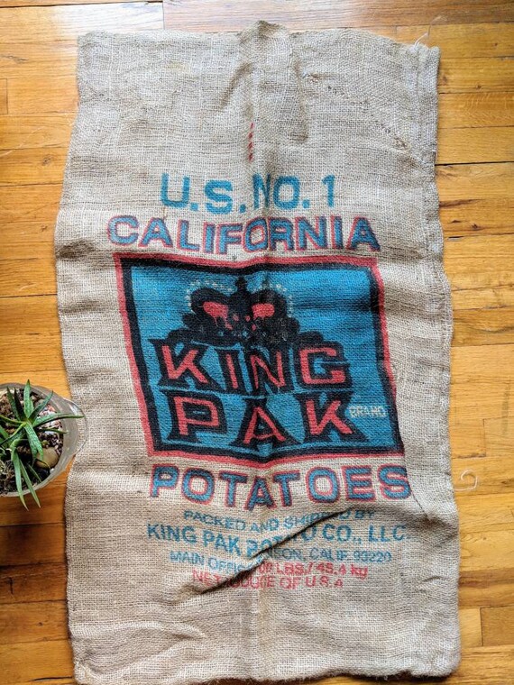King Pak Potatoes Sack 38x23 Burlap Bag Gunny Sack | Etsy