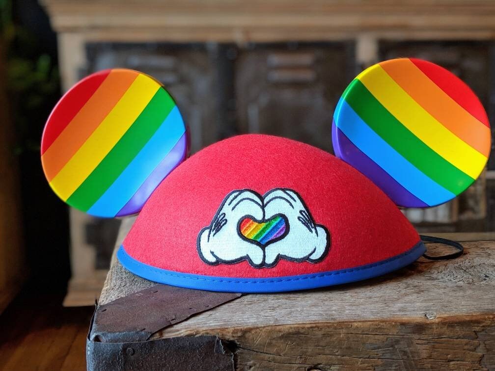 Rainbow Mickey Mouse Ears Cap Hat 