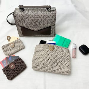 Crochet Card Holder – Handmade Mini Bag Organizer, Phone Pouch, Small Wallet, Coin Purse, Zipper Clutch, Gift for Women, Travel Pouch