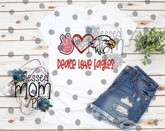 Download Peace Love Eagles Etsy