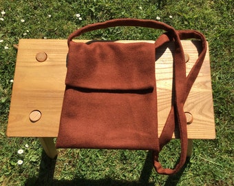 Viking saxon dark age and medieval re-enactment or LARP wool padded belt bag for mobile phone cell