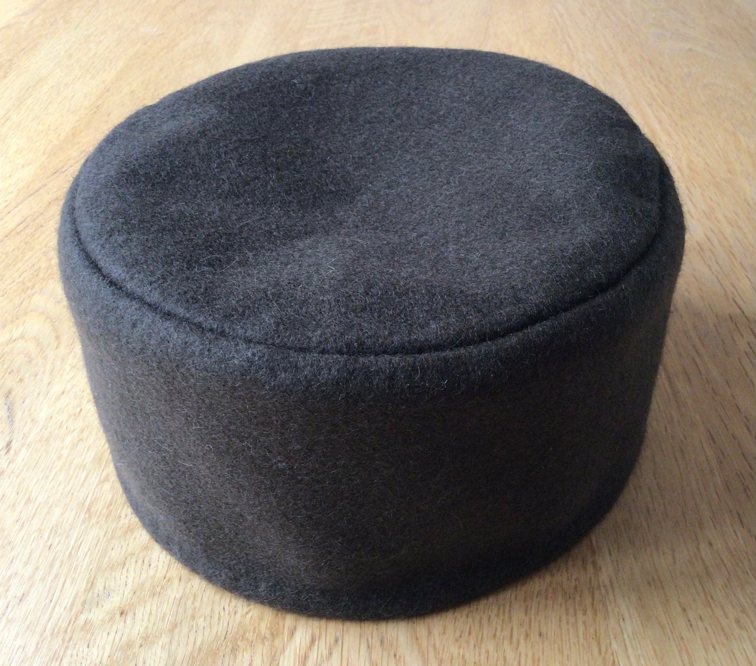 Medieval Pillbox Hat Men's Hat Reenactment Brown Wool Etsy
