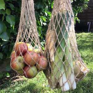 Net storage bag, hemp net bags, medieval reenactment, hand made bag , medieval kitchen