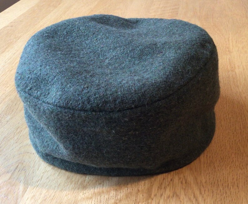 Medieval pillbox hat Men's hat green wool hat Etsy