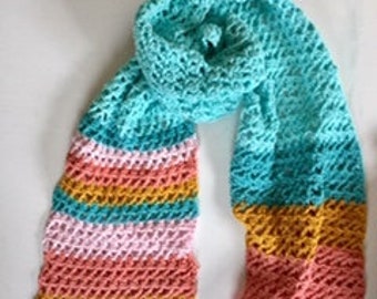 NL Crochet Pattern Spring/Summer Scarf PDF by BeBackBag