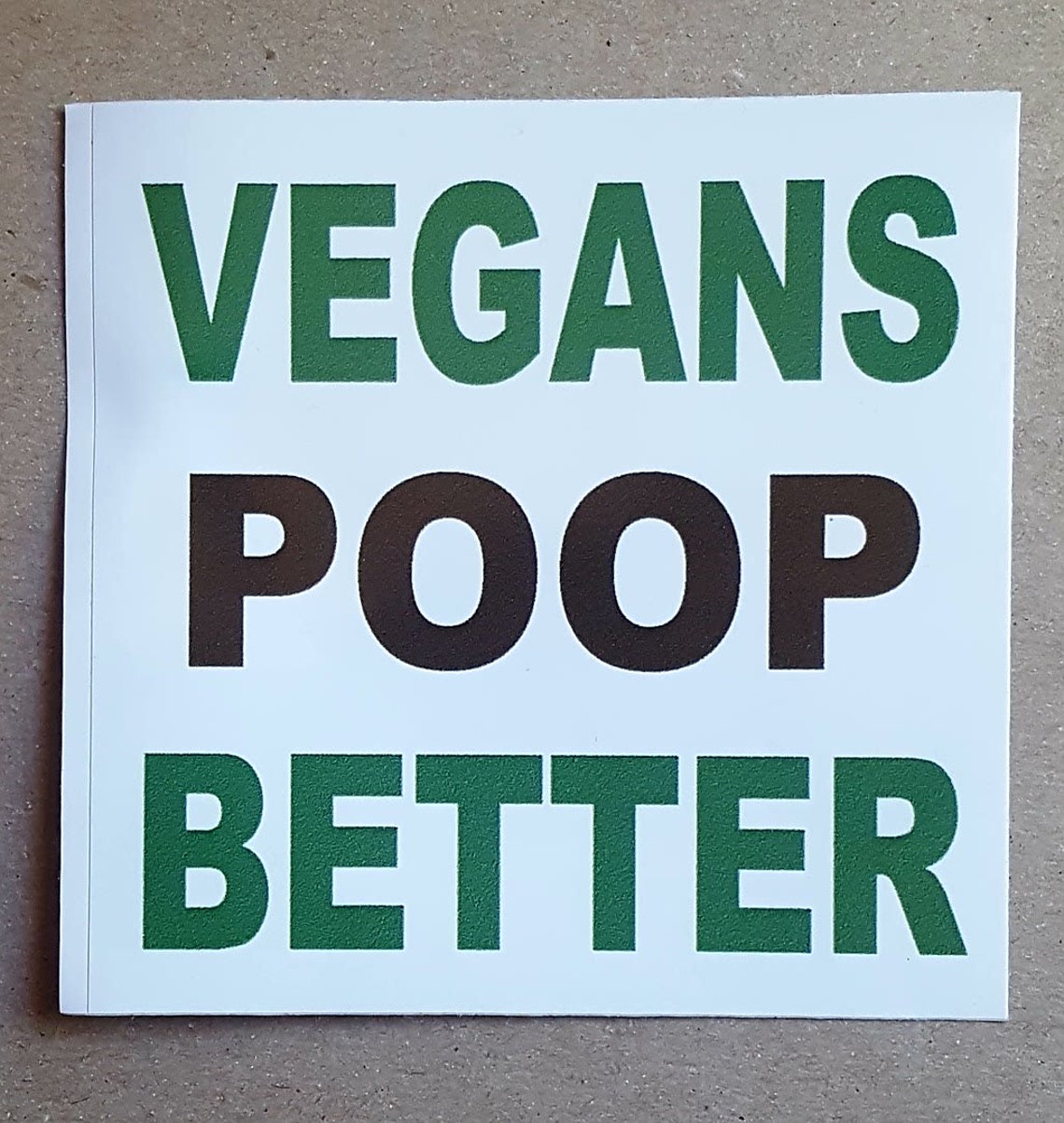 ProVegan Bumper Sticker Vegans Poop Better Etsy
