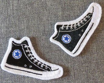Embroidered "Converse" sticky thermostick patch, Ecusson, Embroidered Patch, Iron on Patch, Embroidered Iron Applique