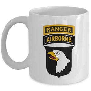 101st Airborne Ranger Tab Coffee Mug - Army Coffee Mug