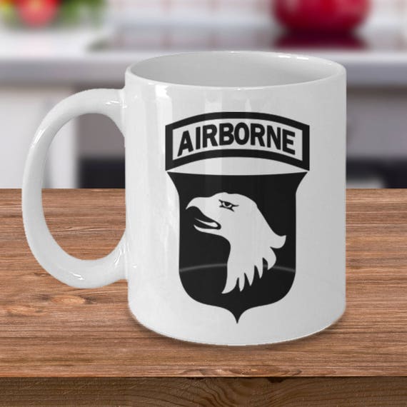 101st Airborne Coffee Mug - Army Coffee Mug - Black and White Logo - Etsy