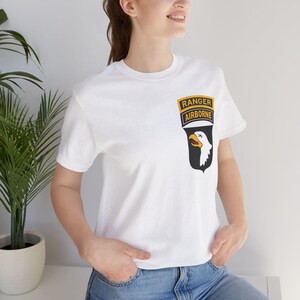 101st Airborne Ranger Tab Shirt | Screaming Eagles Patch, Heavy Cotton Unisex Classic Fit