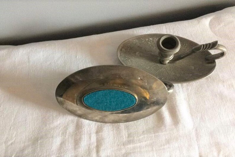 Seba Silver Plated Candle Holder With Handle Vintage Silver Etsy