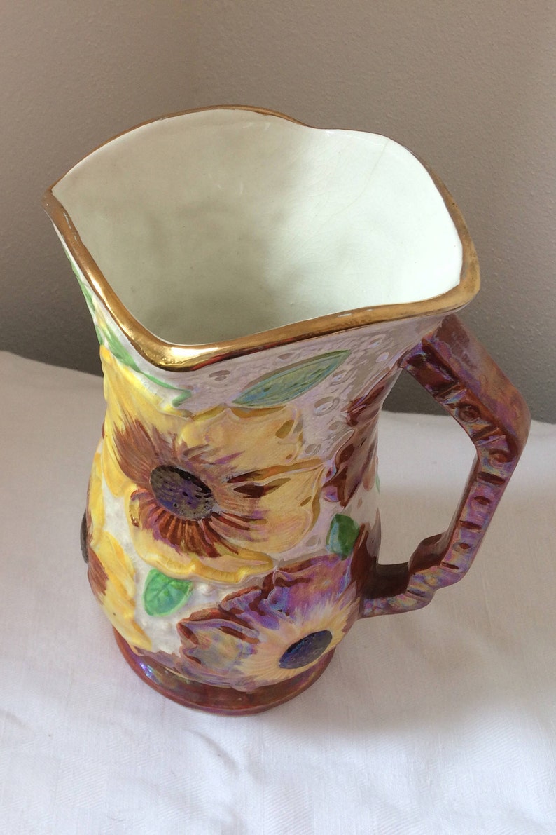 Art Deco Sunflower jug Made in England Kensington jug Etsy