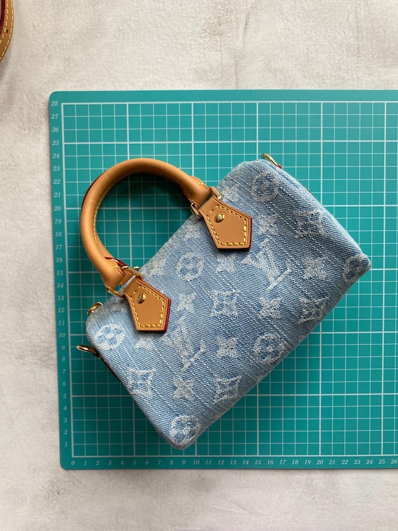 Vintage LOUIS VUITTON Monogram Denim Nano Speedy Hand Bag Blue - Etsy