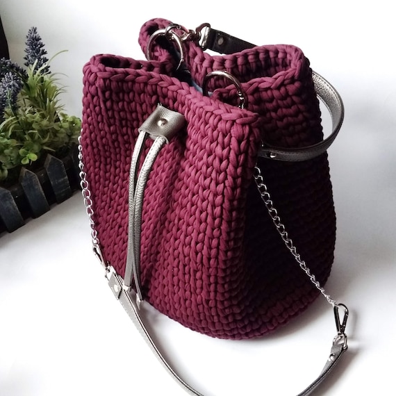 Ravelry: T-Shirt Yarn Bag pattern by Nicole Riley