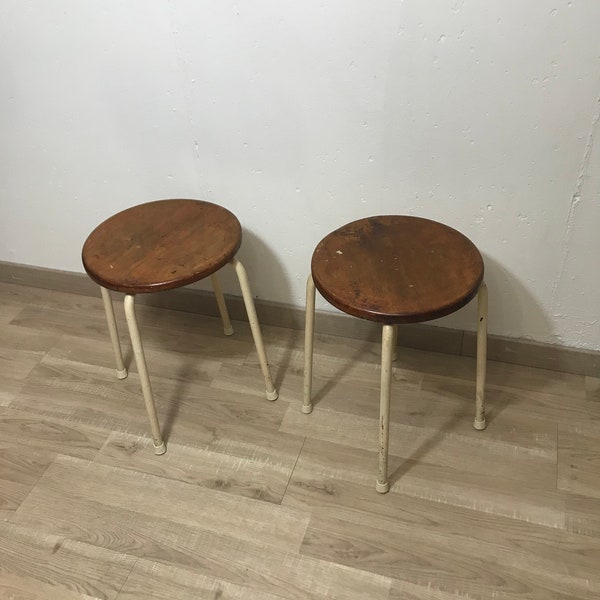 Pair of industrial stools