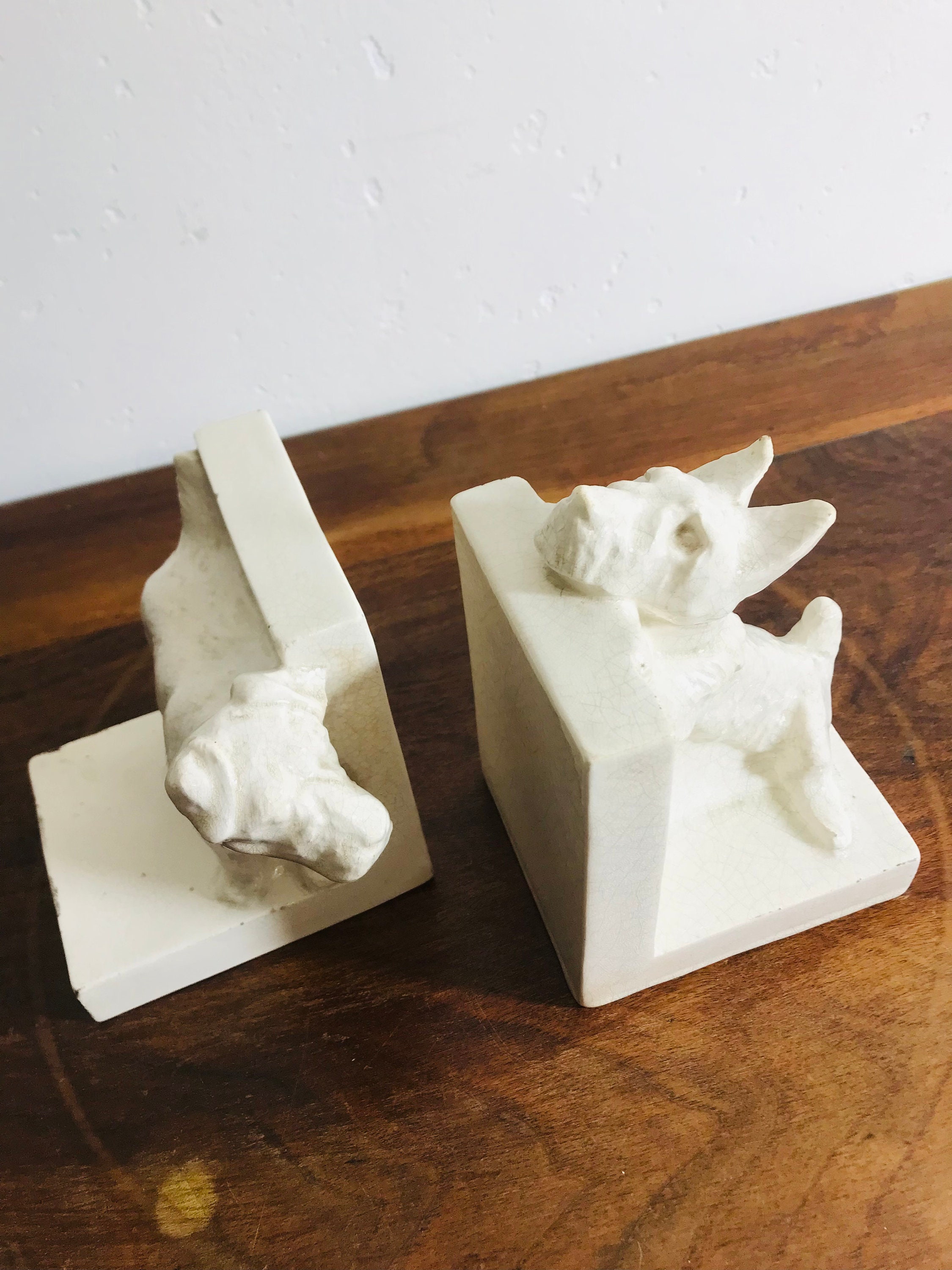 Paire de Serre-Livres Chiens Fox-Terriers