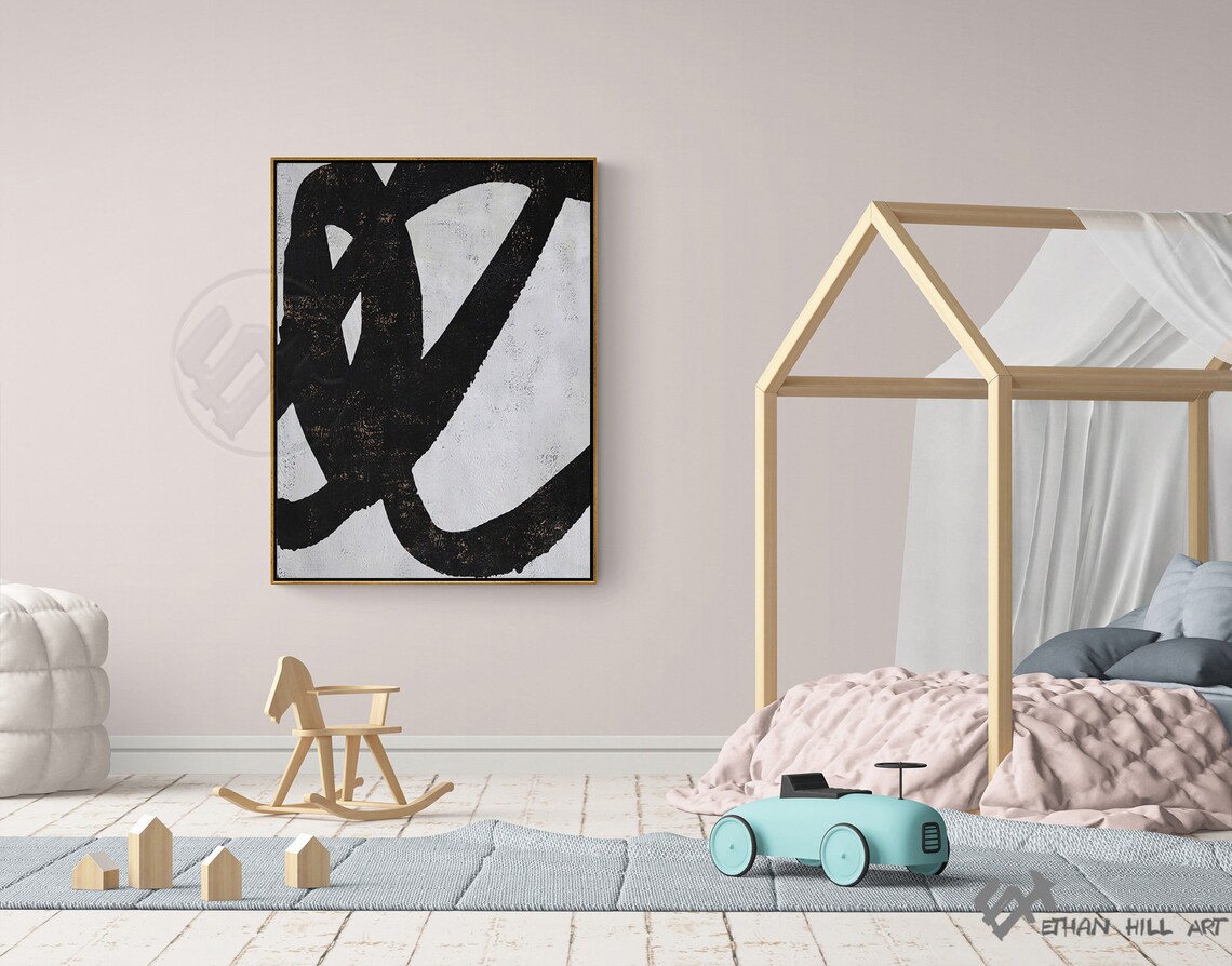 Mid Century Modern Art Oversized Wall Art Texture Painting Etsy