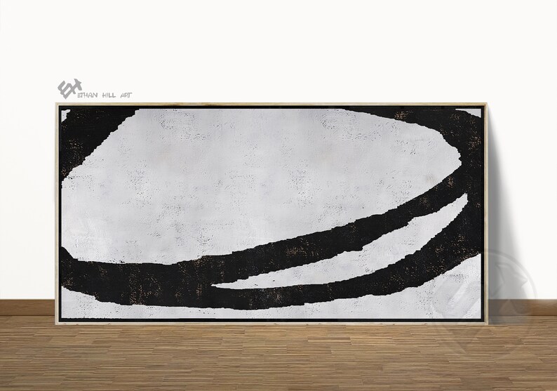 Image showcasing Large Geometric Art Geometrical Painting Canvas Wall Art - Etsy