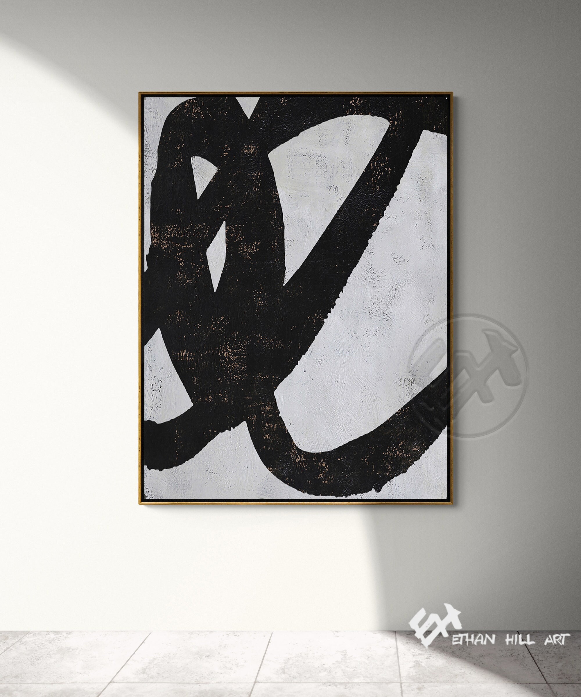 Home Décor Mid Century Modern Art Oversized Wall Art Texture Painting