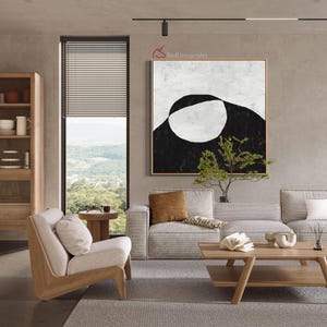 Minimalist Sunrise Landscape Painting– Handmade Modern Artwork with Rich Texture | &quot; Before Sunrise&quot; By Ethan Hill