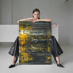 Modern Abstract Giclée Print on Canvas. Statement Wall Art for Modern Interiors | &quot;Light and Shadow II&quot; by Doug H.Deng