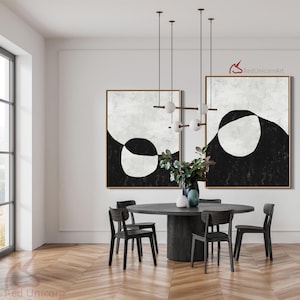 Large Set of 2 Landscape Painting -  Hand Painted Piece with Bold Movement and Texture | &quot;Setting & Rising&quot; By Ethan Hill