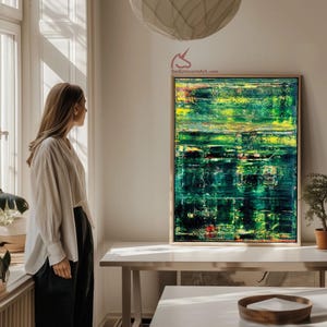 Oversized Giclée Canvas Print. Fine Art Canvas Art Print. Modern Home Decor | &quot;Verdant Echoes&quot; by Doug H.Deng