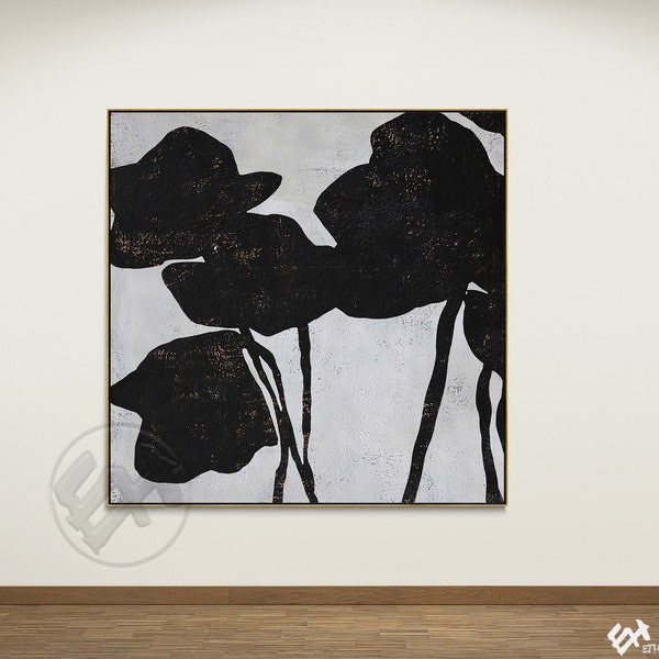Large Canvas Wall Art Abstract Flowers Painting - Ethan Hill H132S