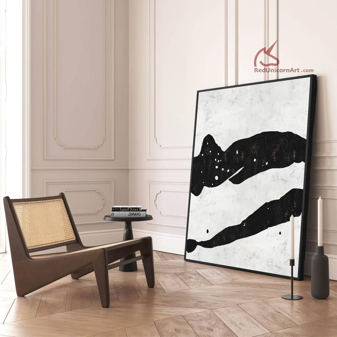 Abstract Landscape Art Print | Black and White Zen Modern Art - Etsy