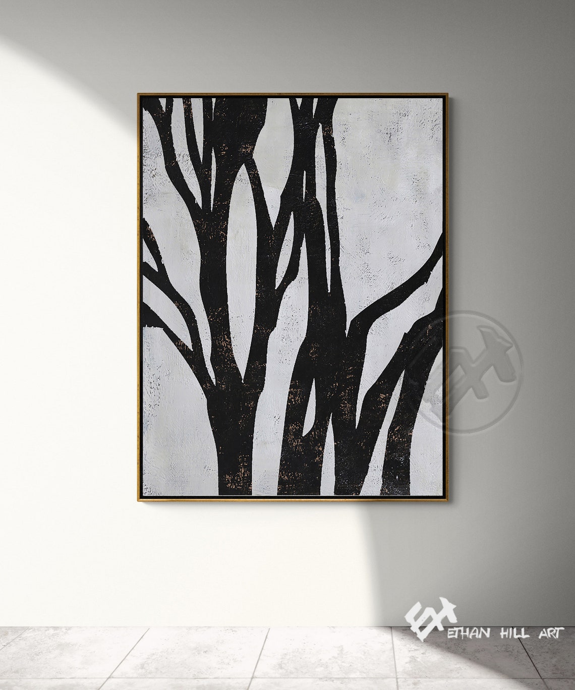 Large Abstract Tree Painting on Canvas Landscape Art Canvas - Etsy