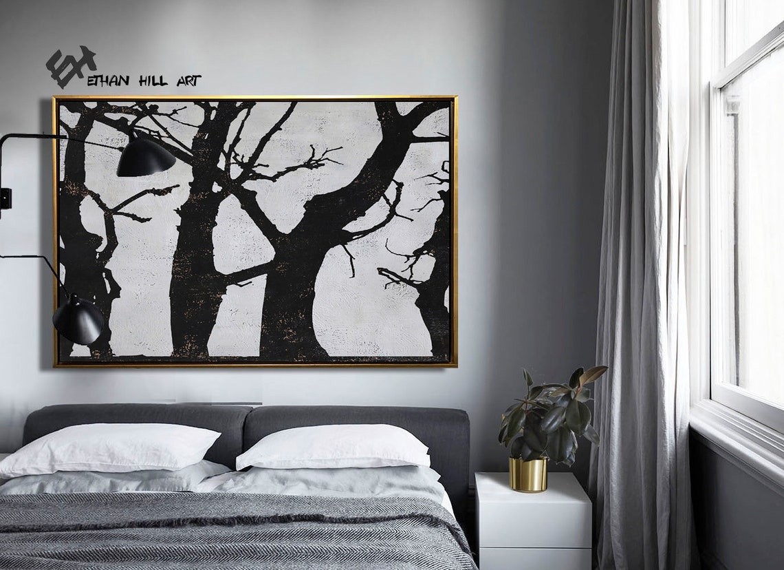 Abstract Tree Painting Wall Art Original Art Abstract | Etsy