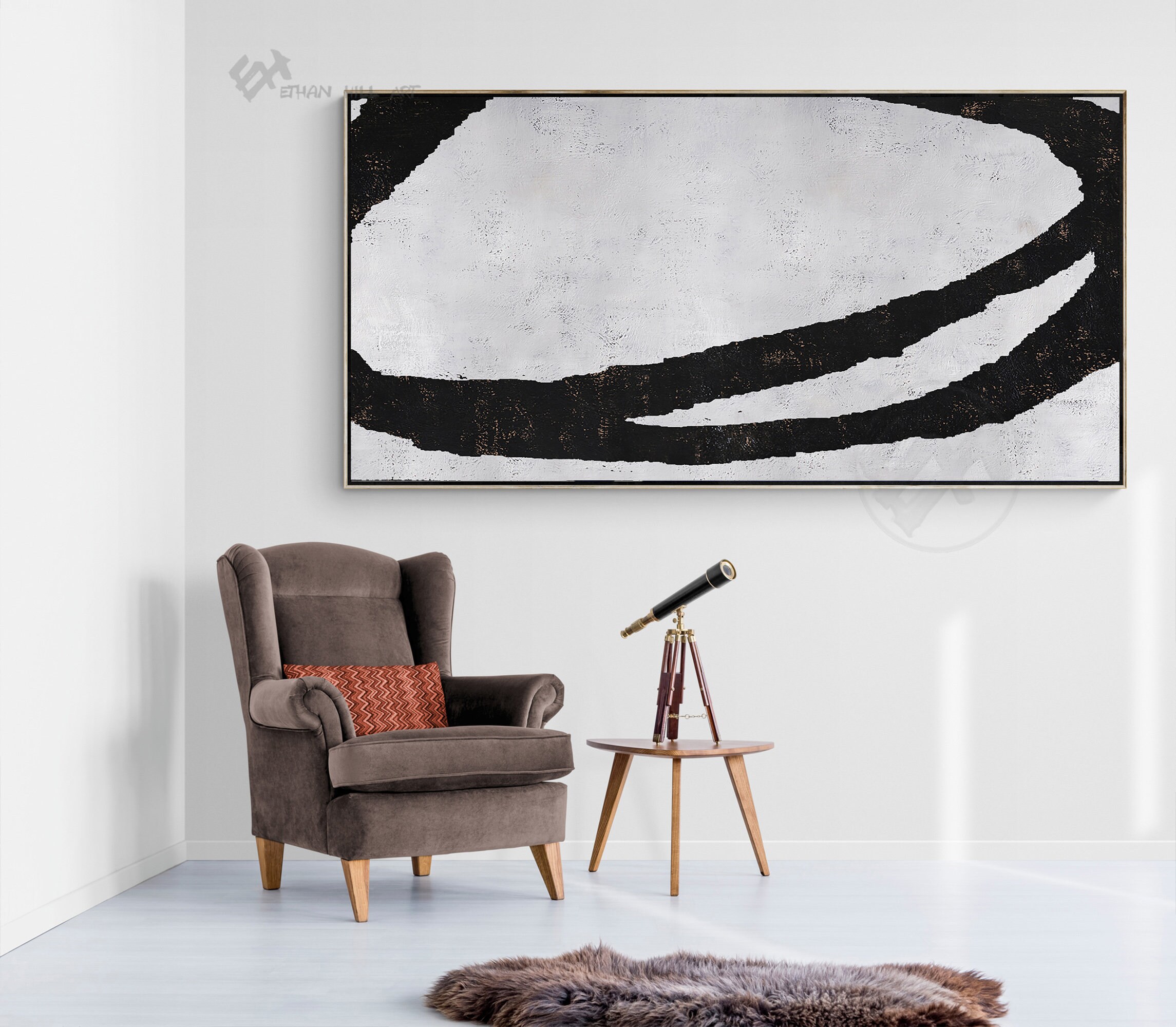 Large Geometric Art Geometrical Painting Canvas Wall Art - Etsy