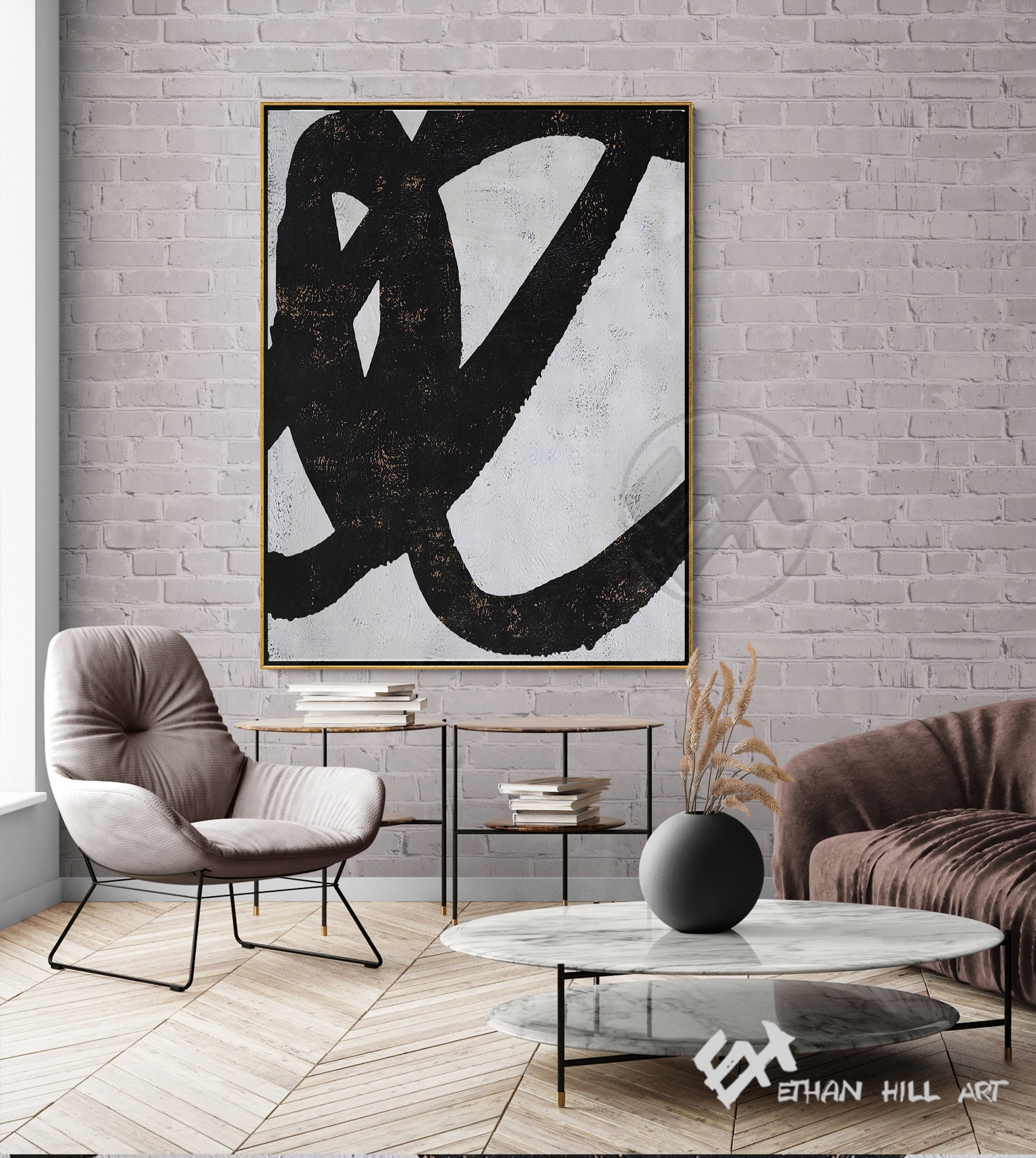 Mid Century Modern Art Living Room Art Decor Large Wall Art. Etsy